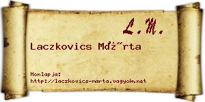 Laczkovics Márta névjegykártya