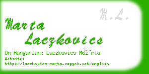 marta laczkovics business card